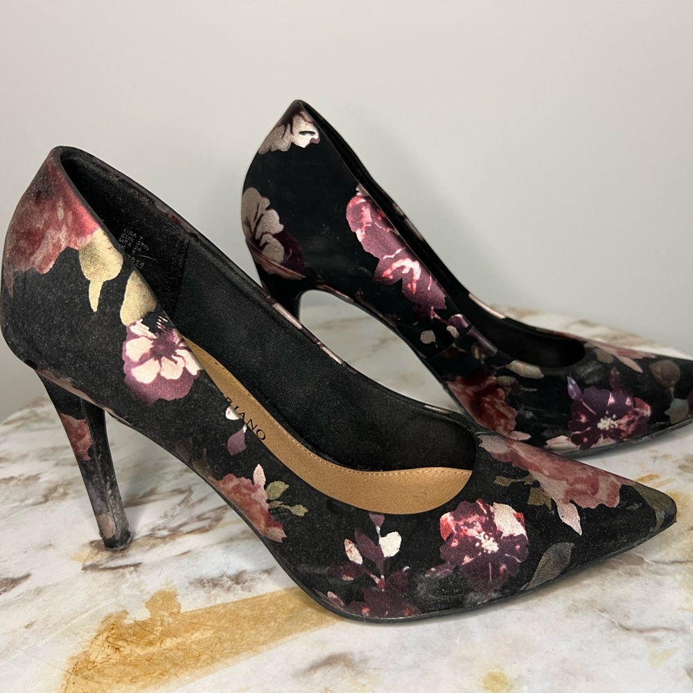 Christian Siriano floral heels size 7